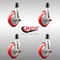 Service Caster 5 Inch 316SS Red Poly Swivel 1-1/2 Inch Expanding Stem Caster Set Brake SCC SCC-SS316EX20S514-PPUB-RED-TLB-112-4 - alternate 4